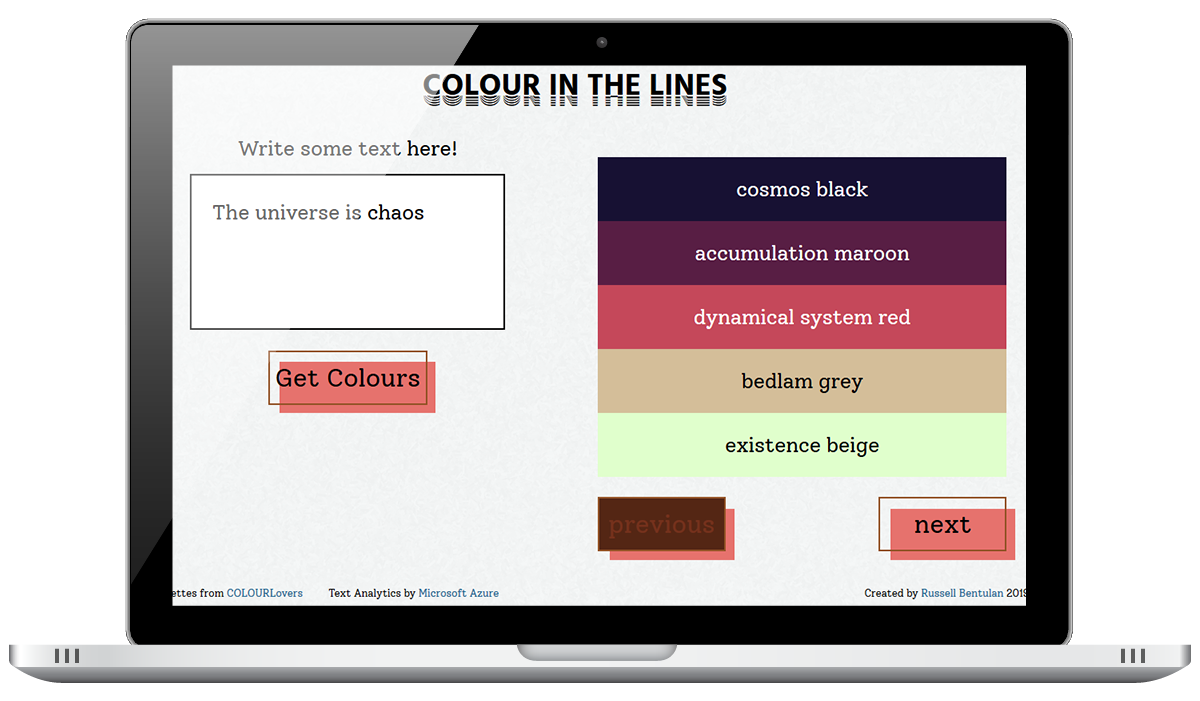 Colour in the Lines React application